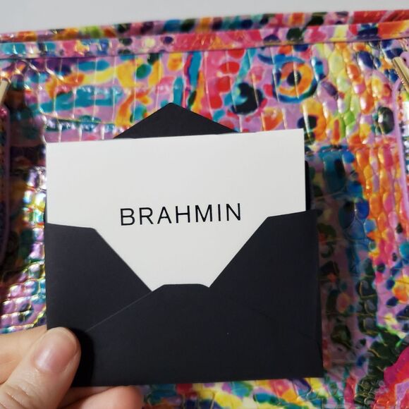 NWT Brahmin Medium Asher Tote Rainbow Reef Melbourne Multi Colorful Abstract - Picture 12 of 12